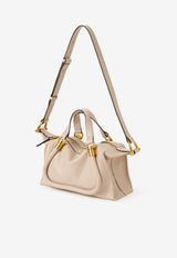 Chloé Small Paraty 24 Top Handle Bag in Shiny Leather CHC24AS751N8224Q Sweet Beige