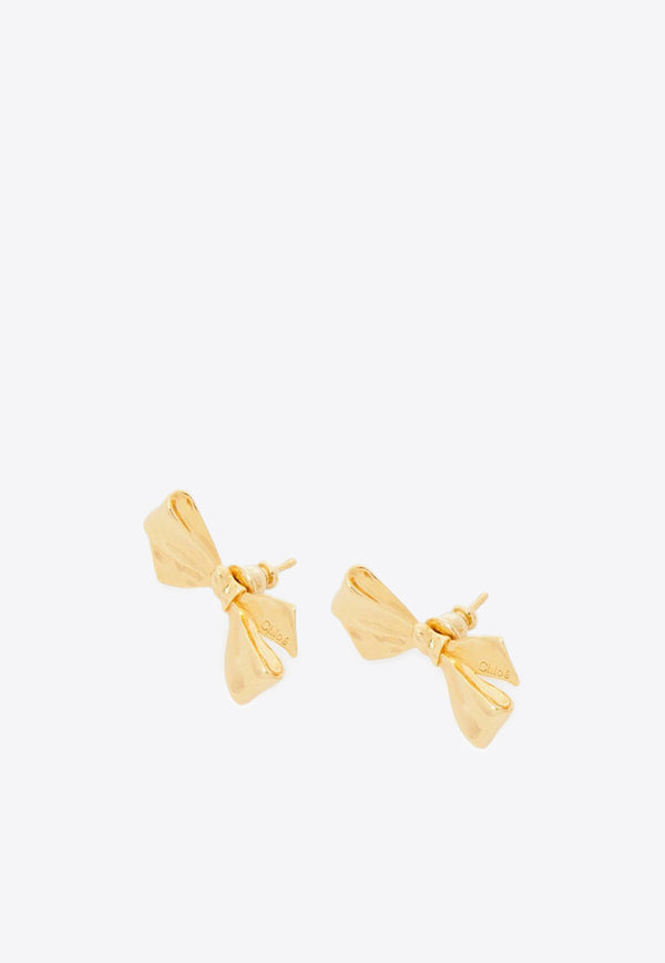 Chloé Lacey Bow Earrings CHC24SFE53CB7745TU BRIGHT GOLD