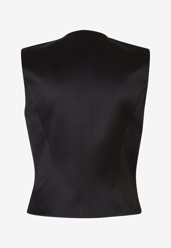 Chloé X Atelier Jolie Reversible Wool Vest CHC24SGI71270001 BLACK