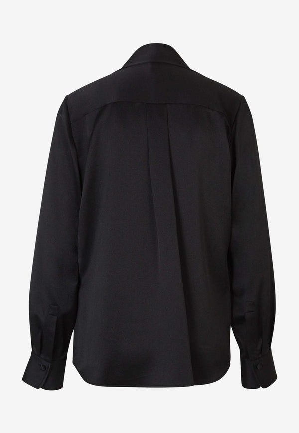 Chloé X Atelier Jolie Long-Sleeved Silk Blouse CHC24SHT80106001 BLACK