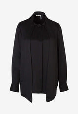 Chloé X Atelier Jolie Long-Sleeved Silk Blouse CHC24SHT80106001 BLACK