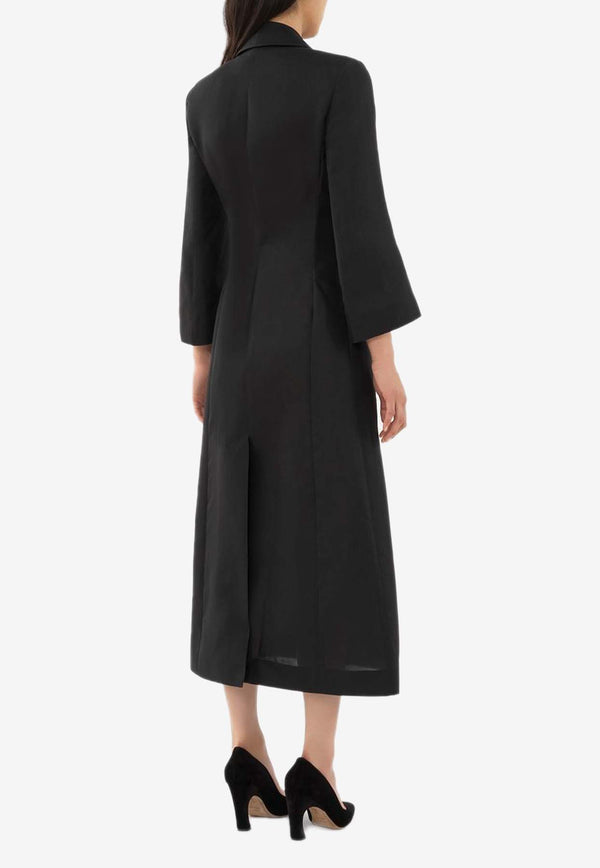Chloé X Atelier Jolie Long Silk Coat CHC24SMA74010001 BLACK