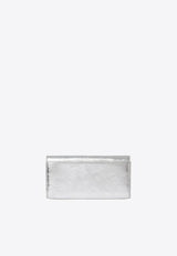 Chloé Marcie Long Wallet in Metallic Leather CHC24SP098L919DL SILVER