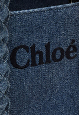 Chloé Small Woody Denim Crossbody Bag Blue CHC24SS383M48/O_CHLOE-45D