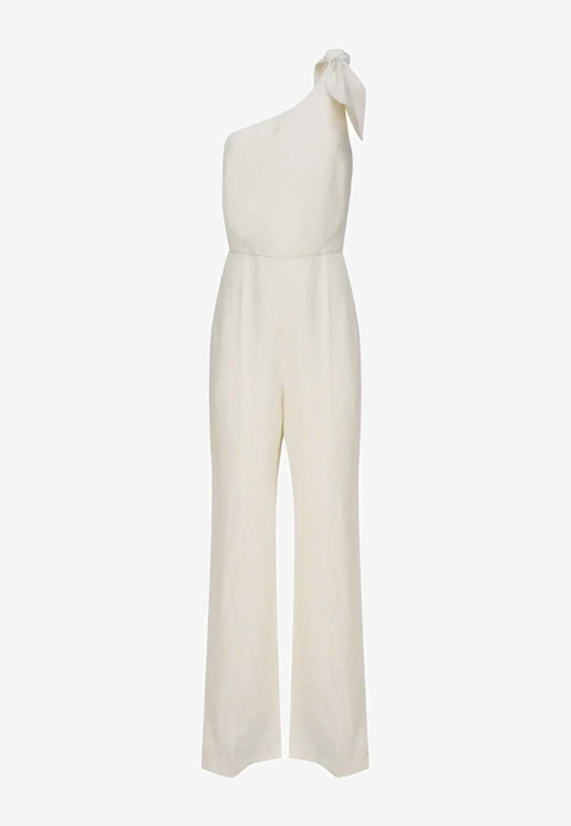 Chloé One-Shoulder Jumpsuit CHC24SSL01130103 Coconut Milk