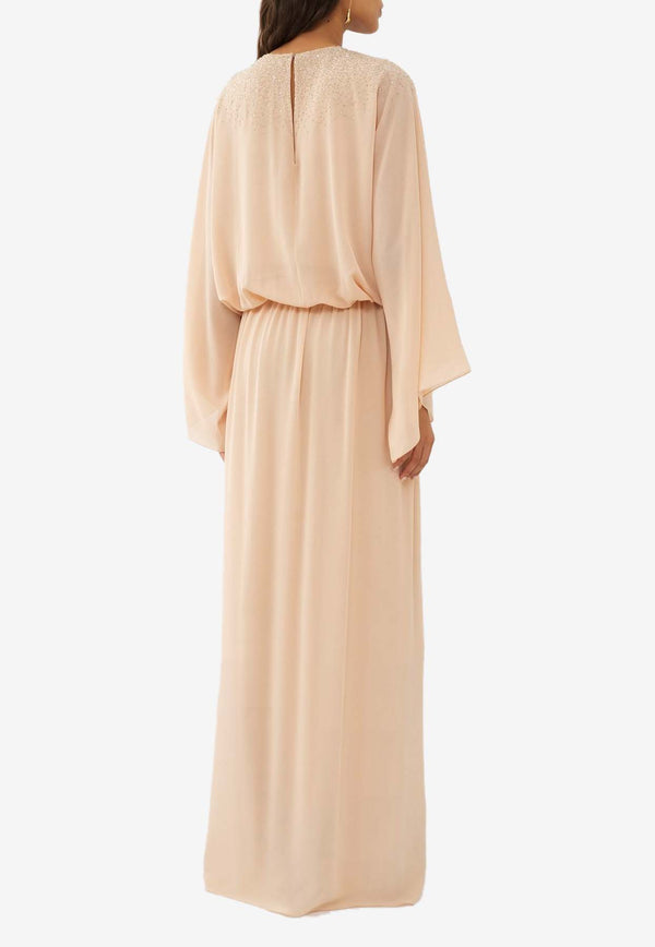 Chloé Sequin-Embellished Maxi Dress CHC24URO470026K7 Rose Dust