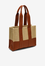 Chloé Medium Woody Raffia Tote Bag Caramel CHC24US383N55/O_CHLOE-247