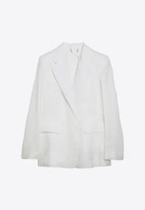 Chloé Single-Breasted Buttoned Blazer White CHC24UVE13016/O_CHLOE-101