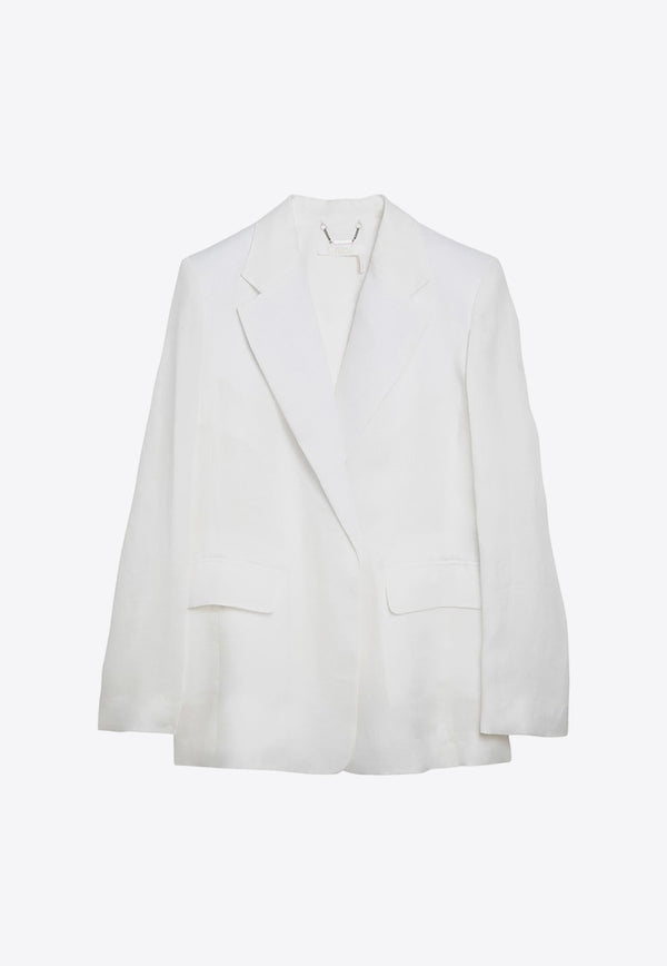 Chloé Single-Breasted Buttoned Blazer White CHC24UVE13016/O_CHLOE-101