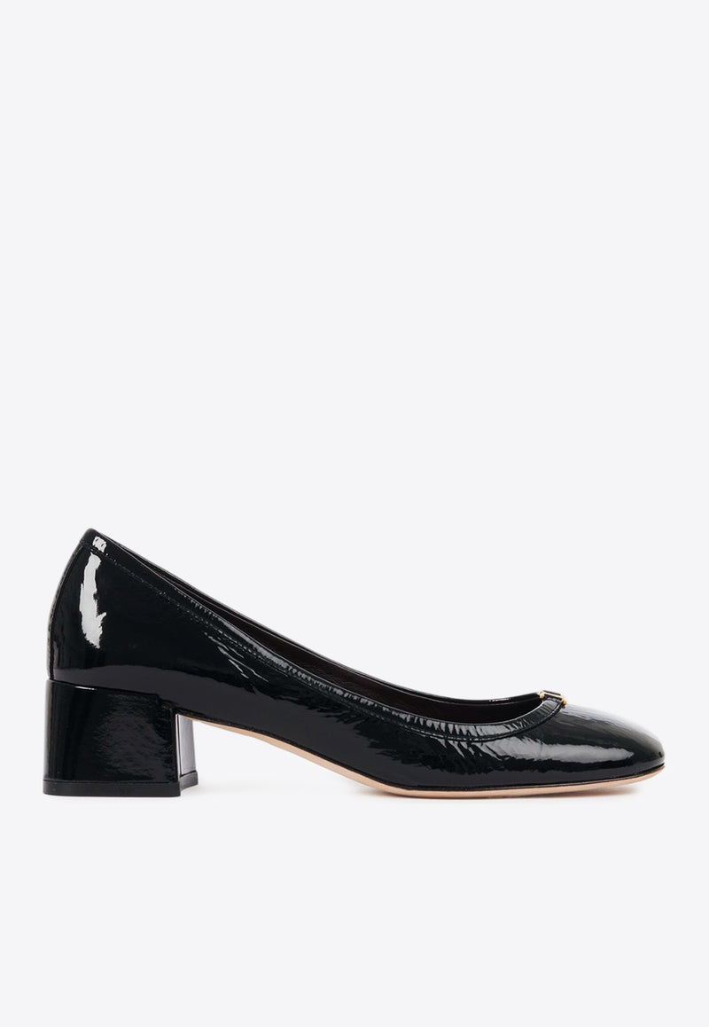 Chloé Marcie 45 Patent Leather Pumps Black CHC24W06RNG001 Black