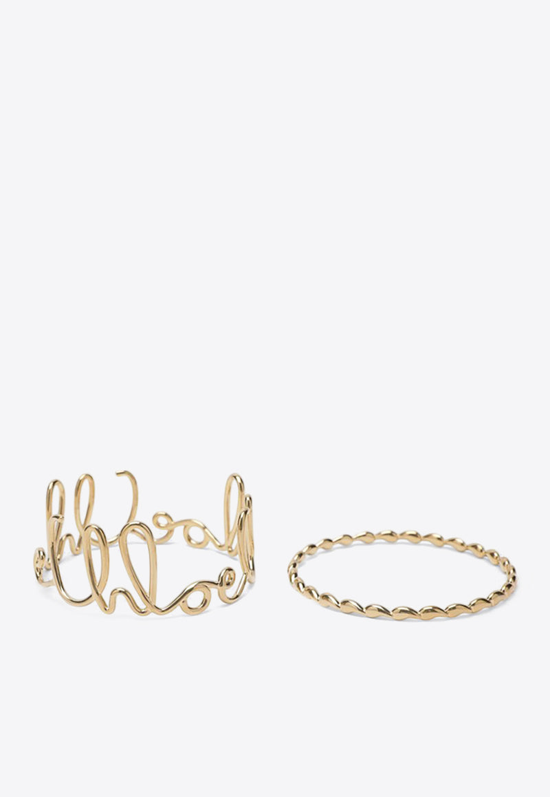 Chloé Iconic Bracelets Set - Set of 2 Gold CHC24WFB36CB7/R_CHLOE-9DC