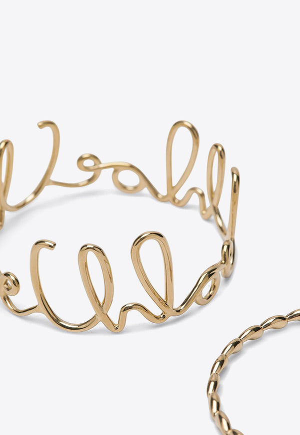 Chloé Iconic Bracelets Set - Set of 2 Gold CHC24WFB36CB7/R_CHLOE-9DC