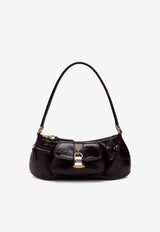 Chloé The 99 Shiny Leather Shoulder Bag Dark Brown CHC24WS710O24/P_CHLOE-24X