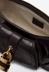 Chloé The 99 Shiny Leather Shoulder Bag Dark Brown CHC24WS710O24/P_CHLOE-24X