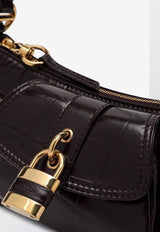 Chloé The 99 Shiny Leather Shoulder Bag Dark Brown CHC24WS710O24/P_CHLOE-24X