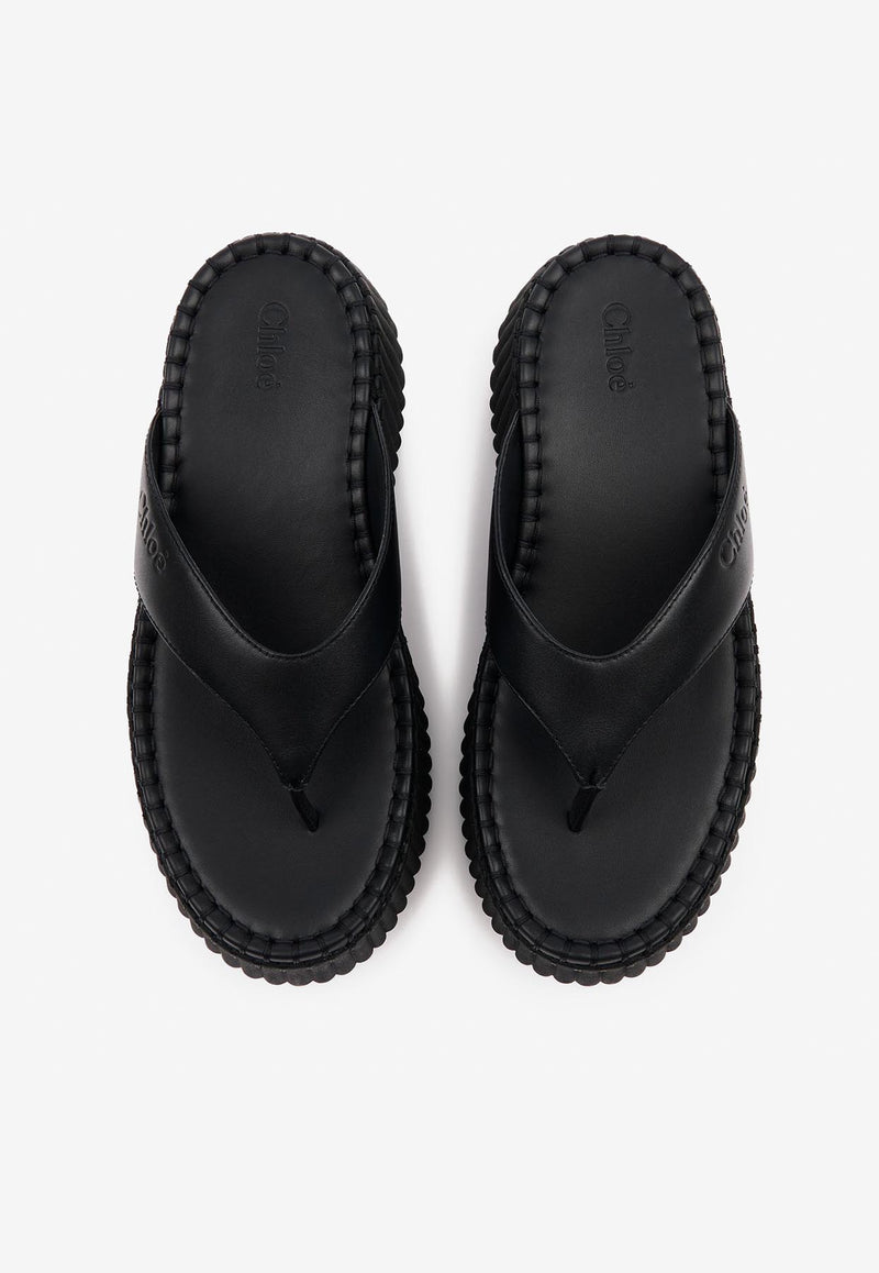 Chloé Nama Wedge Flatform Slides CHC25A10XSN001