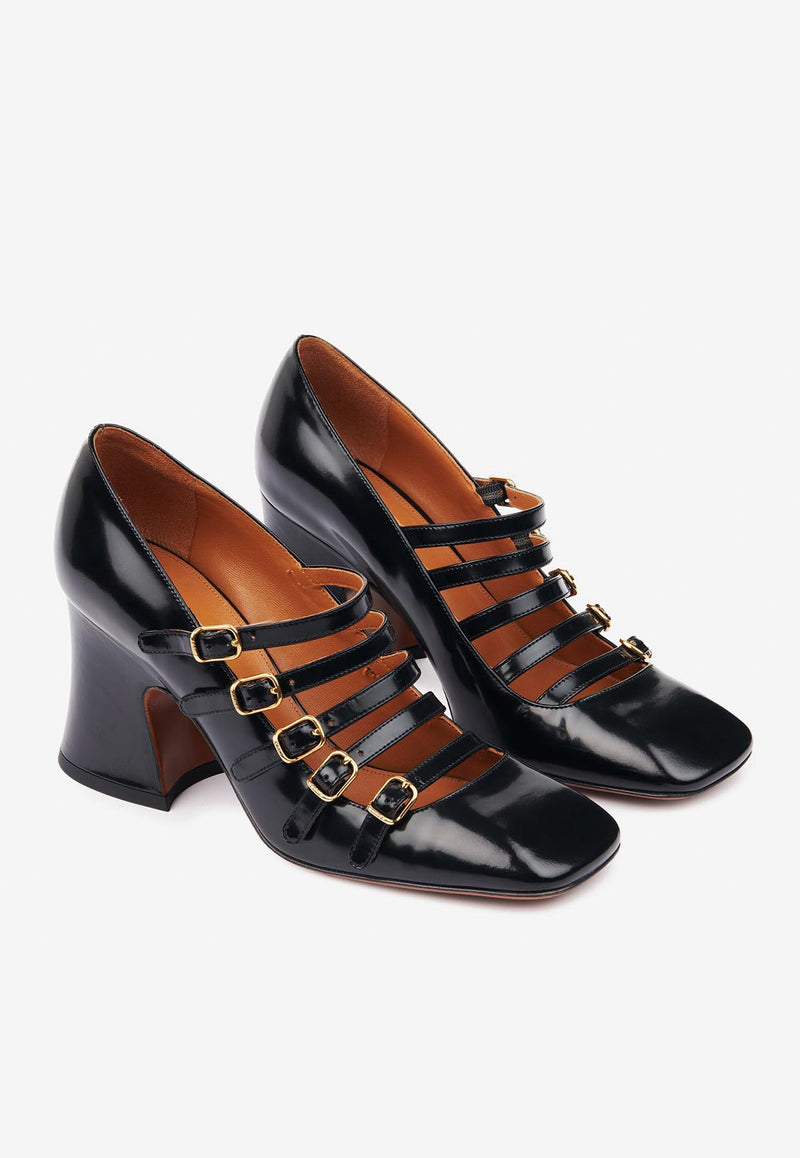 Chloé Janis 75 Multi-Strap Pumps CHC25A11COL001