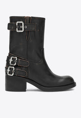 Chloé Dakota Biker Leather Boots Black CHC25A12FSY/R_CHLOE-001