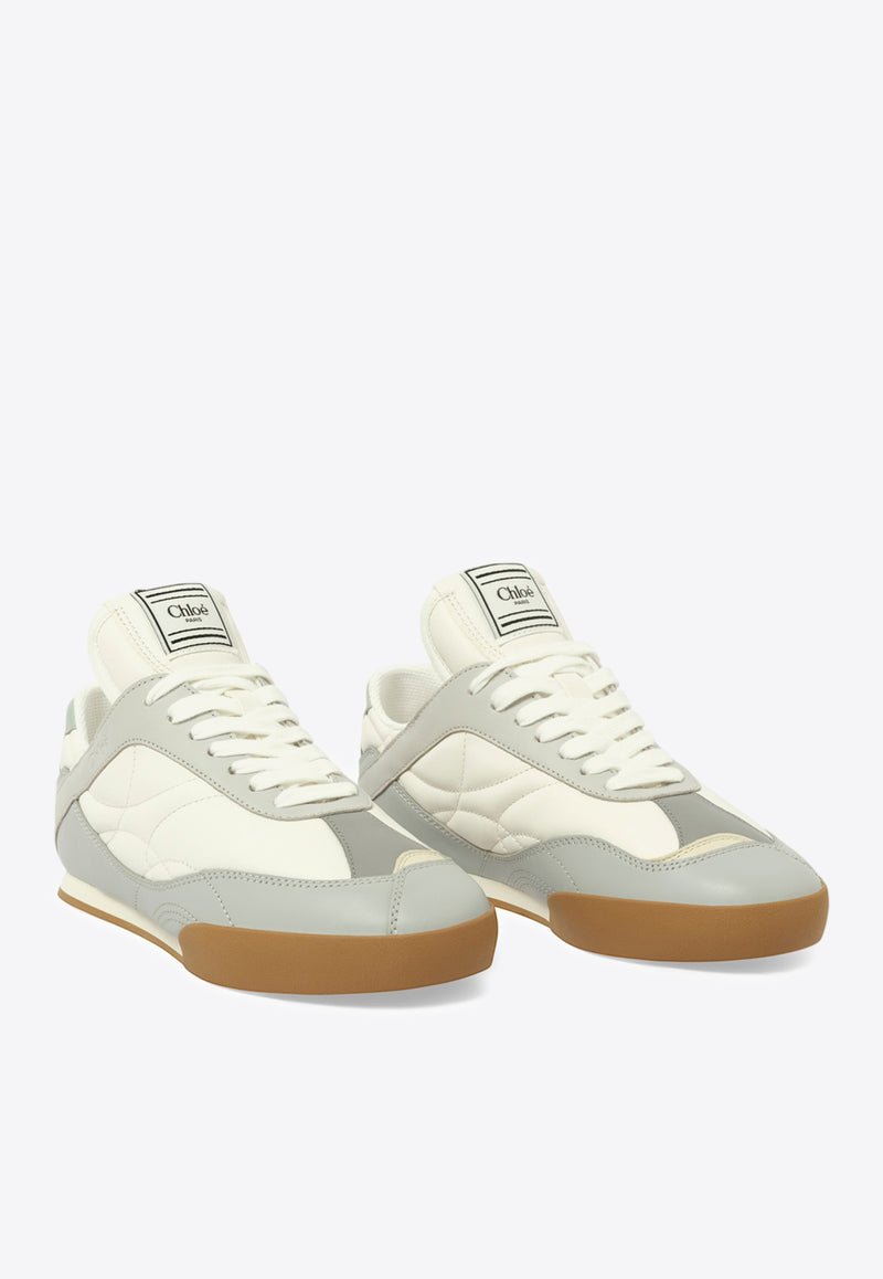 Chloé Kick Quilted Leather Sneakers Blue CHC25S07IPN47O Pastel Blue