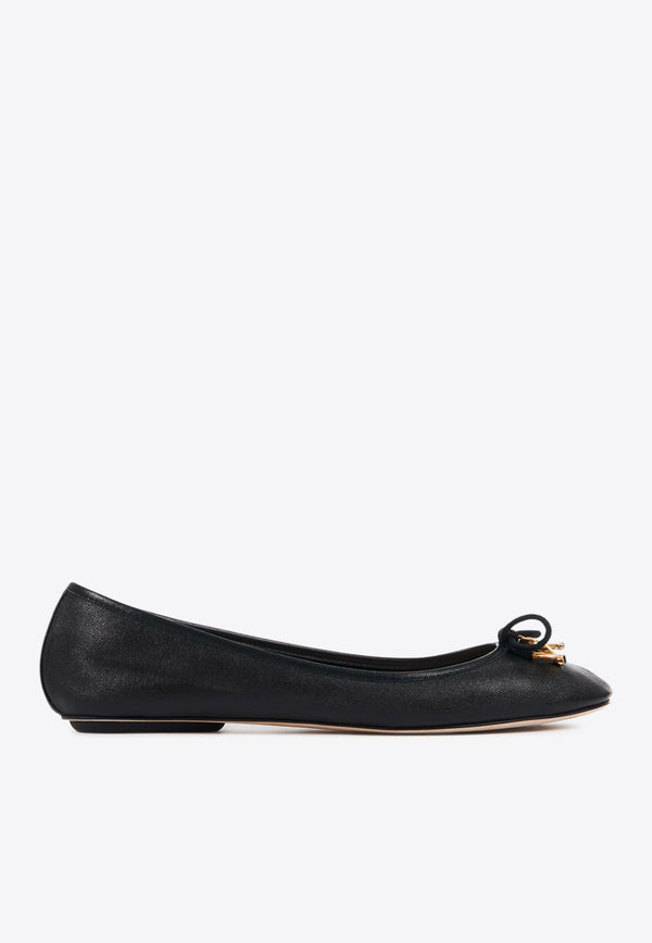 Chloé Iris Leather Ballet Flats Black CHC25S08HQN001 Black