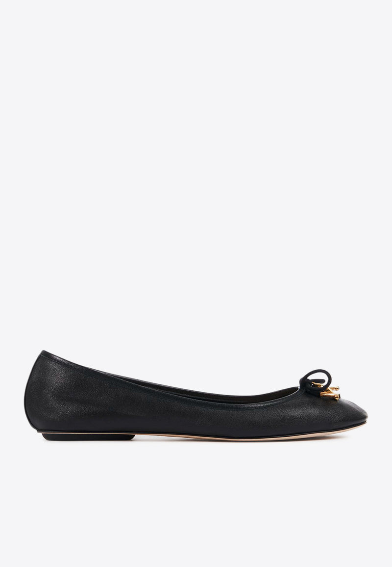 Chloé Iris Leather Ballet Flats Black CHC25S08HQN001 Black