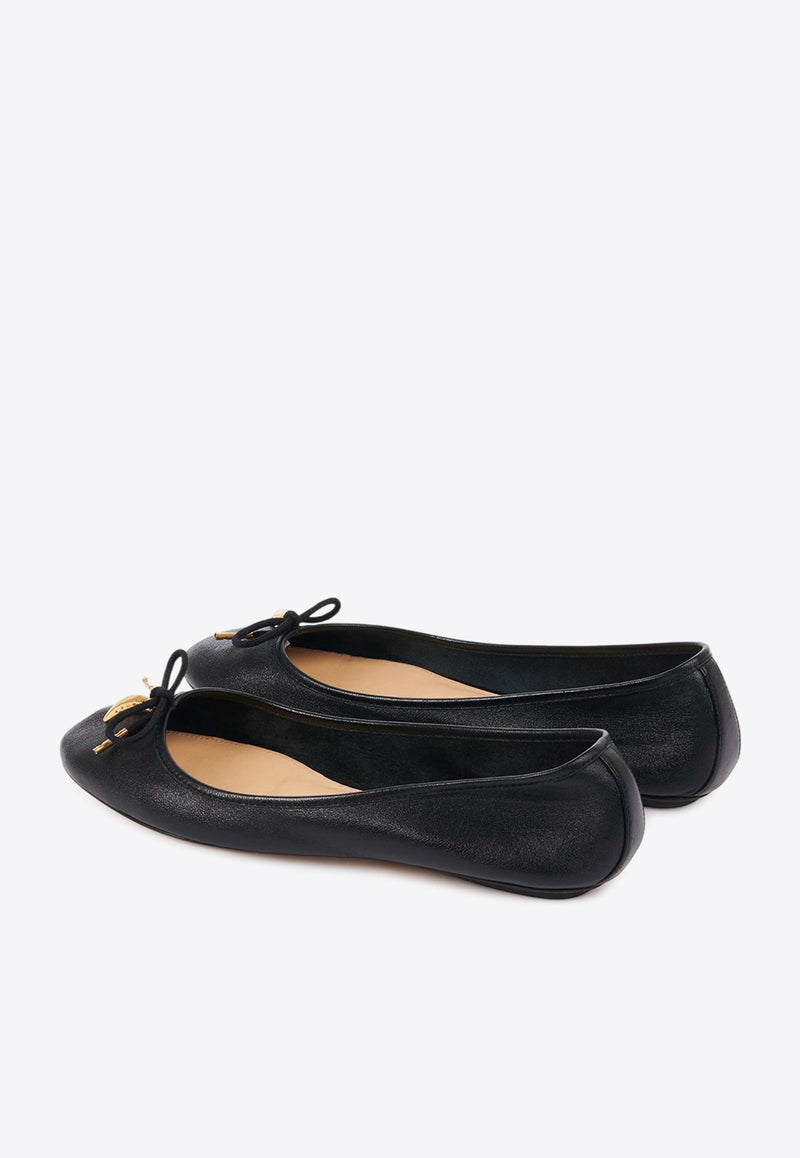 Chloé Iris Leather Ballet Flats Black CHC25S08HQN001 Black