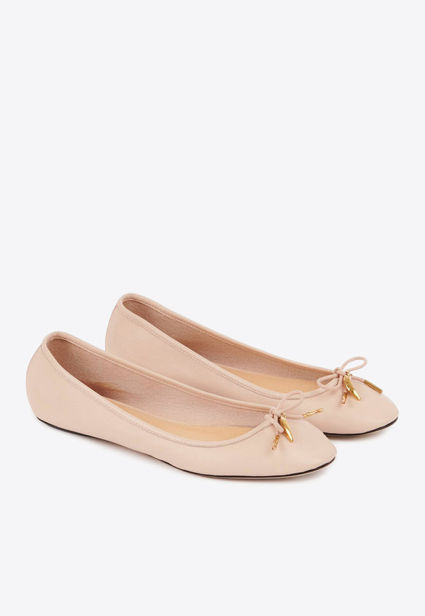 Chloé Iris Leather Ballet Flats Beige CHC25S08HQN26Y Blushy Beige