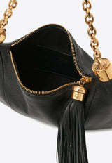 Chloé Small Foulard Hobo Bag in Grained Leather Black CHC25SS447O37001 Black
