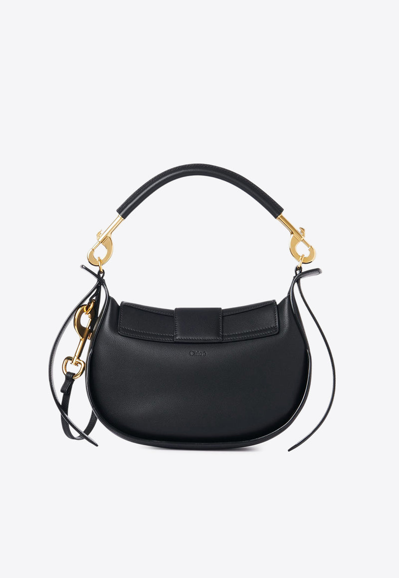 Chloé Ride Calf Leather Shoulder Bag Black CHC25SS581O32001 Black