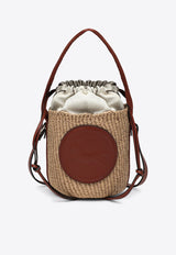 Chloé Small Horse Medal Raffia Bucket Bag  Brown CHC25SS592O82/S_CHLOE-27S