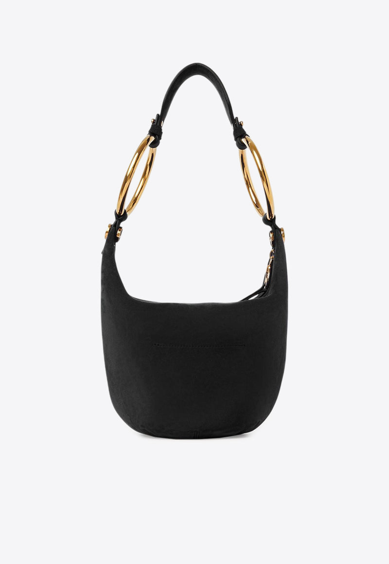 Chloé Small Bracelet Suede Shoulder Bag Black CHC25SS618O84001 Black