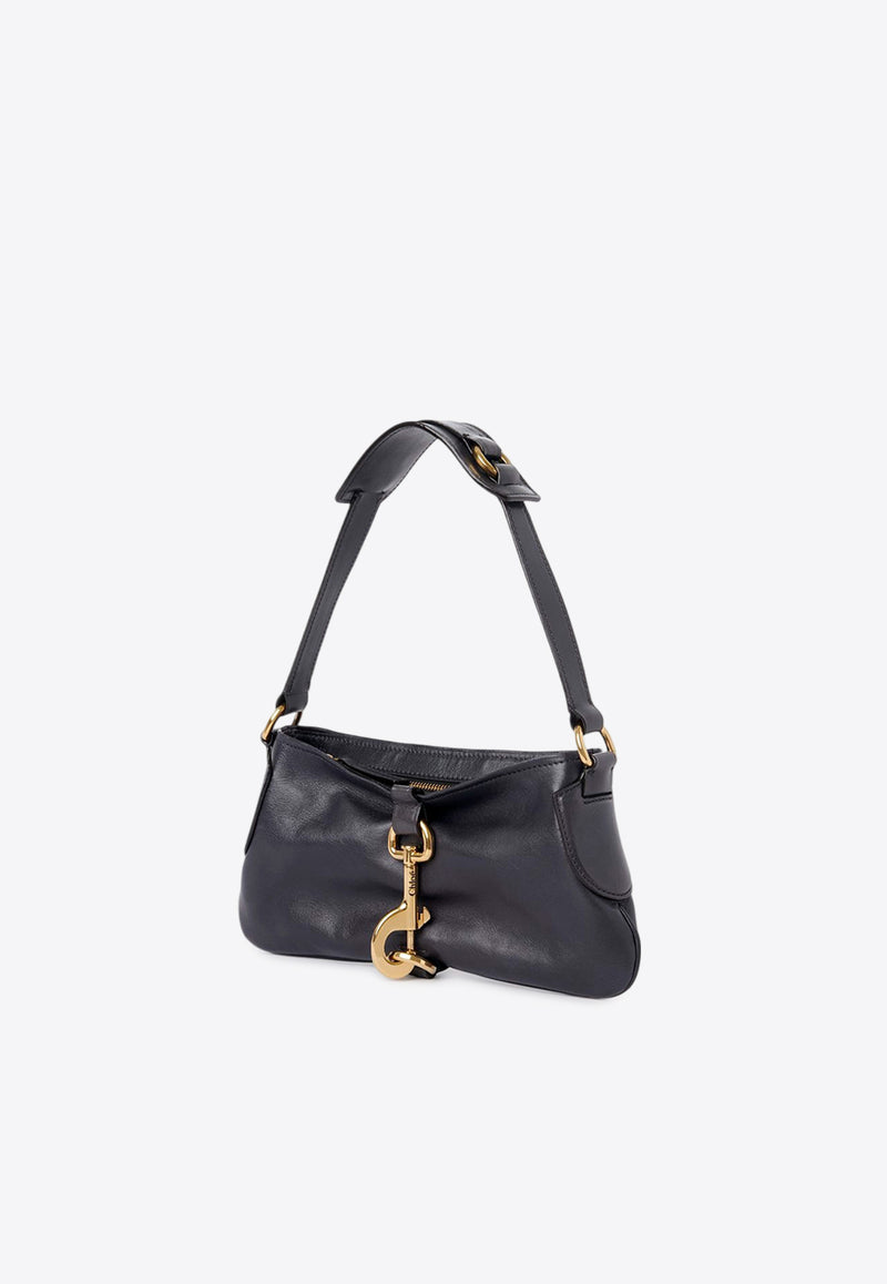 Chloé Kerala 25 Leather Shoulder Bag Black CHC25SS743O4944C Black Navy