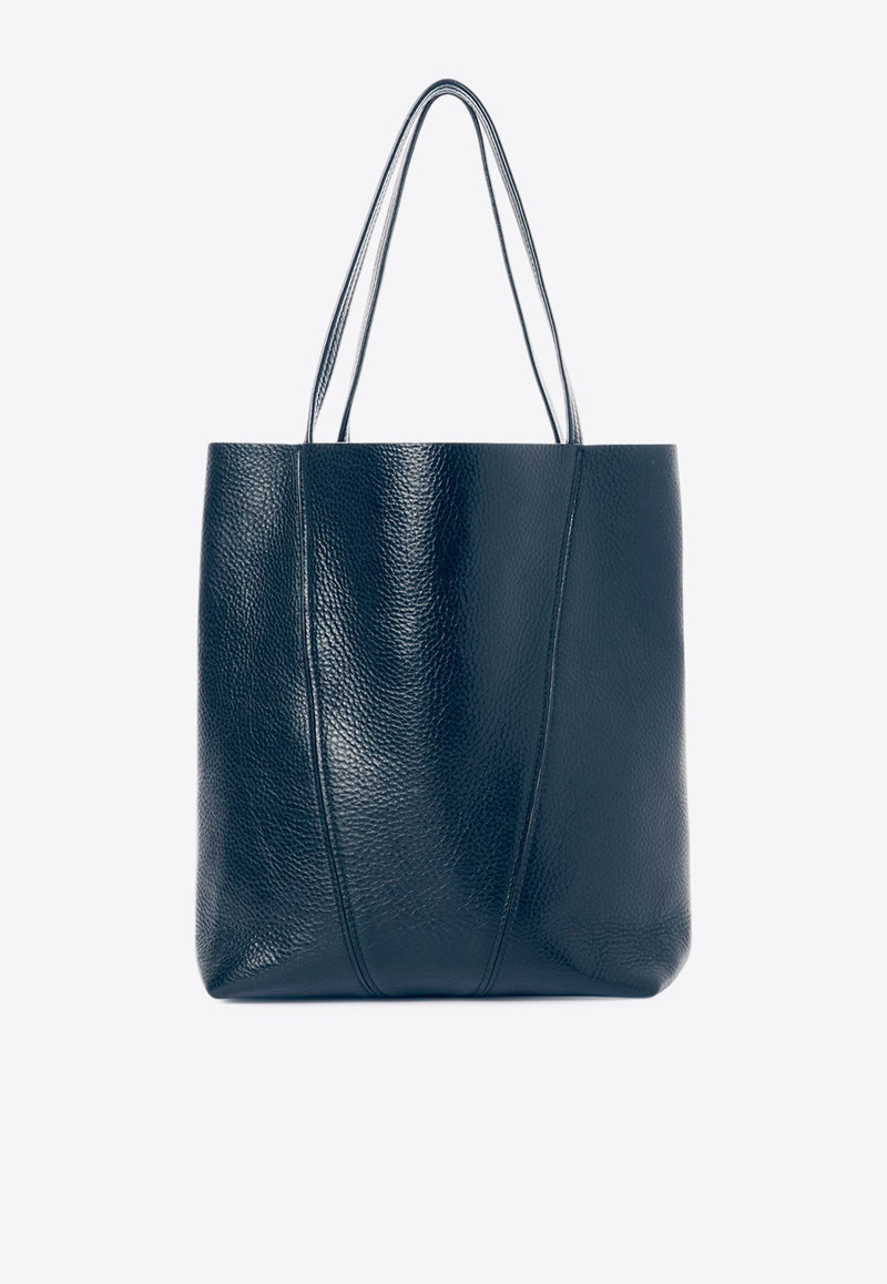 Chloé Spin Grained Leather Tote Bag Blue CHC25SS811N8444Q Tapestry Blue