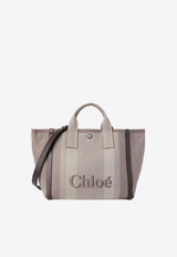 Chloé Raised Logo Canvas Tote Bag Brown CHC25SS910O6524X Kohl Brown