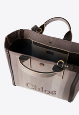 Chloé Raised Logo Canvas Tote Bag Brown CHC25SS910O6524X Kohl Brown