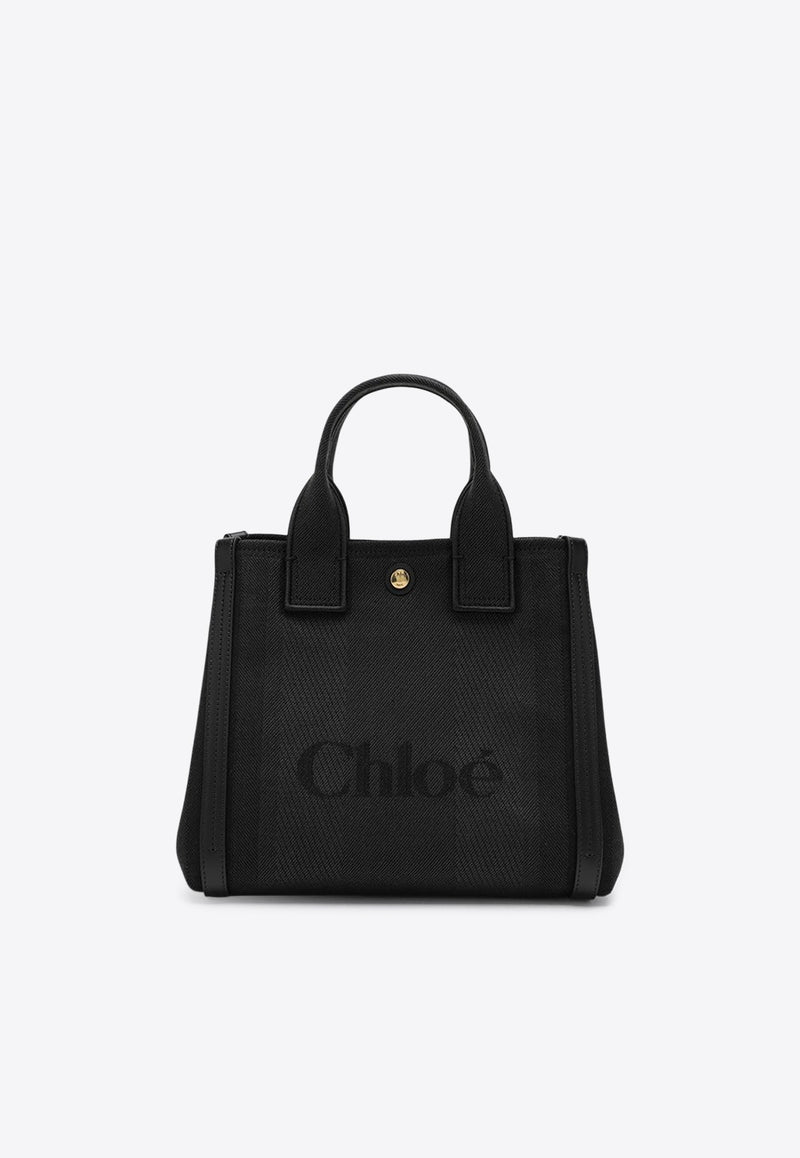 Chloé Small Carry Canvas Shoulder Bag Black CHC25SS911O65/R_CHLOE-001