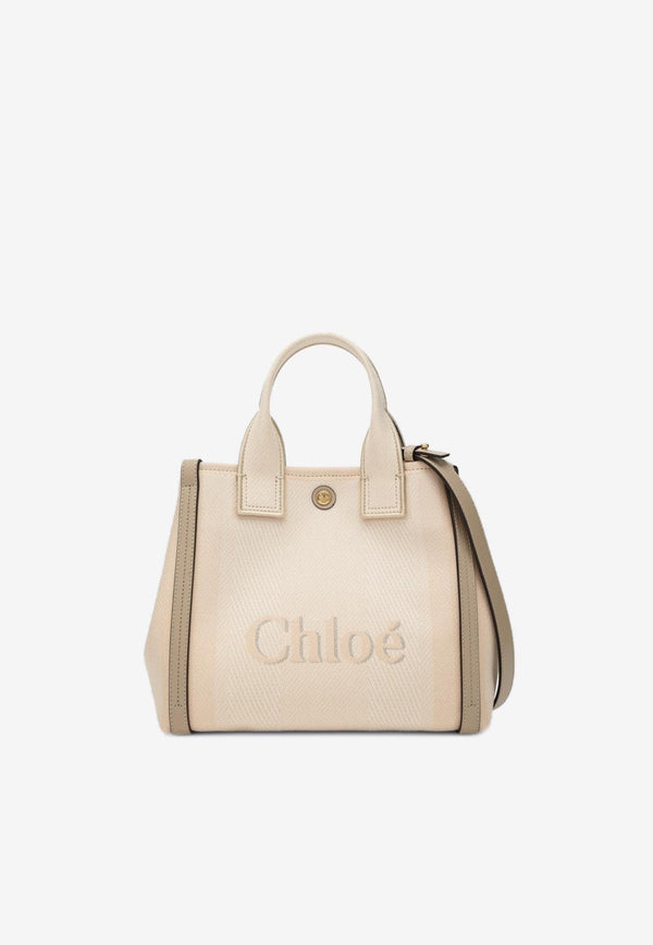 Chloé Small Carry Canvas Tote Bag Beige CHC25SS911O65/R_CHLOE-26Y
