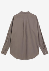 The Frankie Shop Ornella Asymmetric Shirt Gray CHFS21090CO/R_THE-219