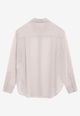 The Frankie Shop Semi-Sheer Buttoned Shirt  Pink CHFS21199PL/S_THE-600
