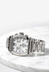 Charriol Colvmbvs Chrono Tonneau 35mm Stainless Steel Watch White CHARCCT35SSW_TH
