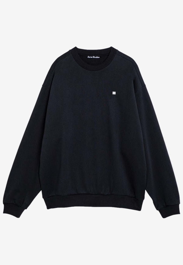 Acne Studios Face Logo Crewneck Sweatshirt Gray CI0172CO/P_ACNE-AA3