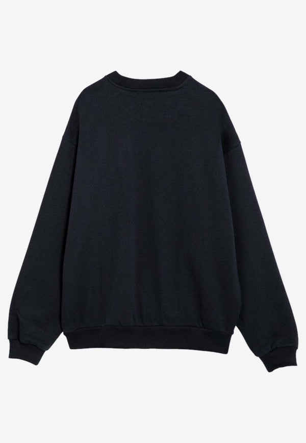 Acne Studios Face Logo Crewneck Sweatshirt Gray CI0172CO/P_ACNE-AA3