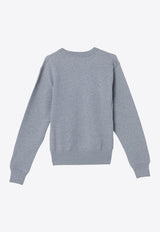 Acne Studios Kids Boys Face Patch Sweatshirt Gray CI0173WO/P_ACNE-X92