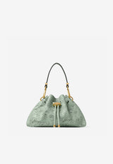 Jimmy Choo Small Cinch Perforated Leather Shoulder Bag Green CINCH SMALL BPJ VERDE/GOLD