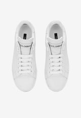 Dolce & Gabbana Portofino Leather Low-Top Sneakers CK1544 A1065 80001 White