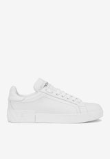 Dolce & Gabbana Portofino Leather Low-Top Sneakers CK1544 A1065 80001 White