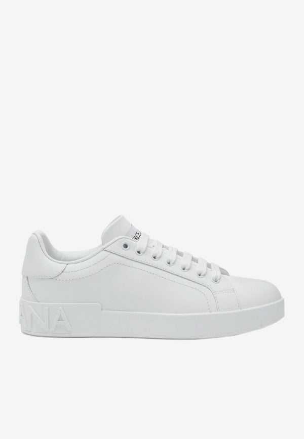 Dolce & Gabbana Portofino Leather Low-Top Sneakers White CK1544A1065/S_DOLCE-80001