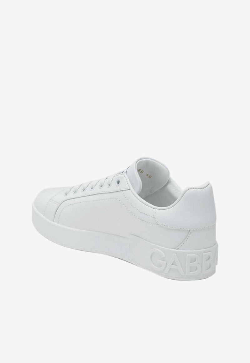Dolce & Gabbana Portofino Leather Low-Top Sneakers White CK1544A1065/S_DOLCE-80001