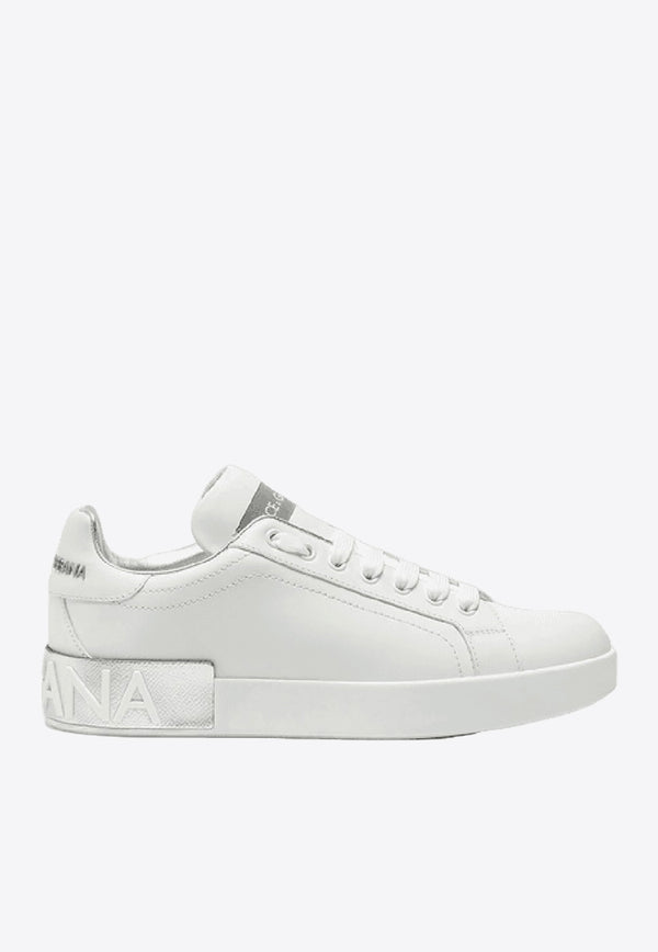 Dolce & Gabbana Portofino Leather Low-Top Sneakers White CK1544 AX615 80998