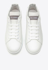 Dolce & Gabbana Portofino Leather Low-Top Sneakers White CK1544 AX615 80998